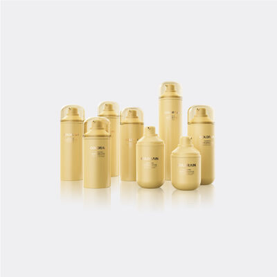 ขวดปั๊มสุญญากาศเครื่องสำอางแบบจ่ายปริมาณมาก พร้อมการจ่ายแบบ 360 องศา และวัสดุ PP/PCR